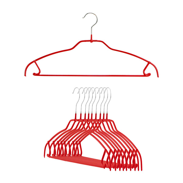reston lloyd Silhouette Ultra Thin 42-FTU Pant Bar/Skirt Hook Hanger Red