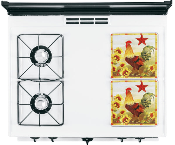 Reston Lloyd Square Tin Burner Cover Morning Rooster