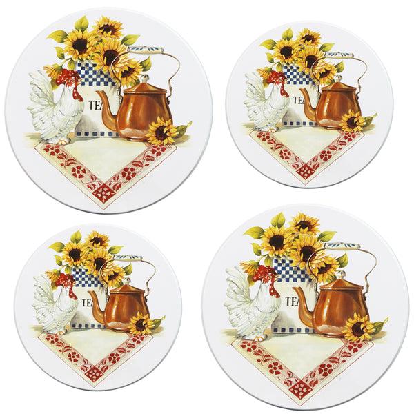reston lloyd Tin Burner Cover Set Rooster & Cooper Kettle