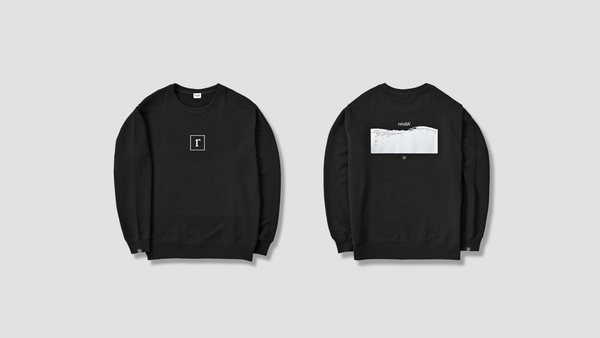 Retaw Crewneck L/S Sweatshirt（water Graphic）BLACK