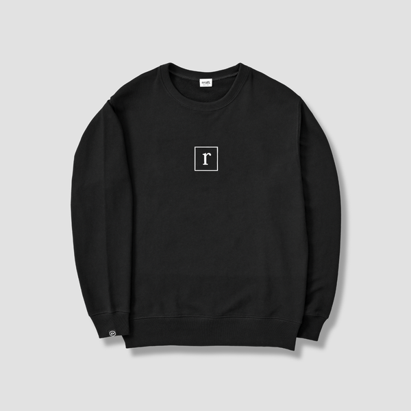 retaw Crewneck L/S Sweatshirt(water graphic)BLACK