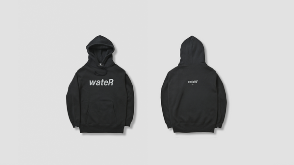 Retaw Hoodie WateR Logo / BLACK