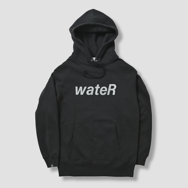 retaw Hoodie wateR logo / BLACK