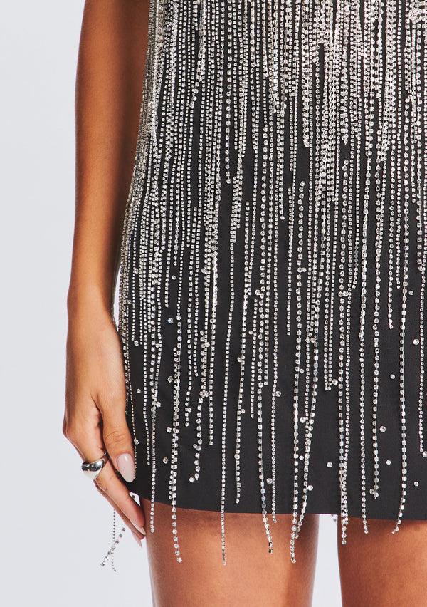 Retrofête Juliette Embellished Fringe Dress Retrofête