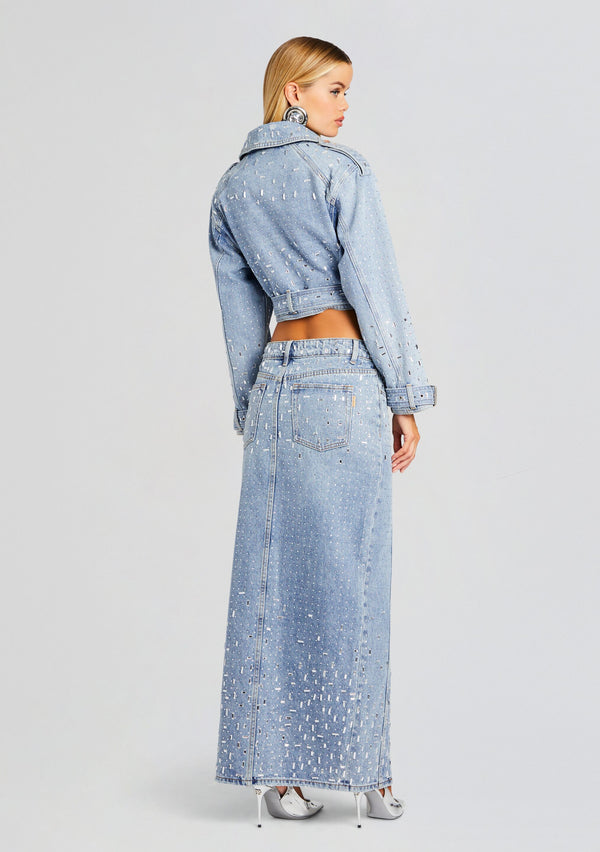 Retrofête Marcie Embellished Denim Jacket Retrofête