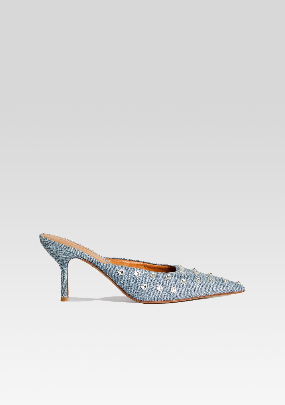 retrofête Pacifica Embellished Denim Mule retrofête