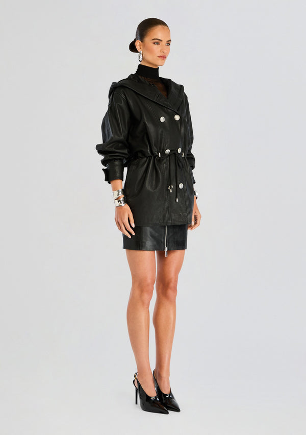 Retrofête Adrienne Leather Skirt Retrofête