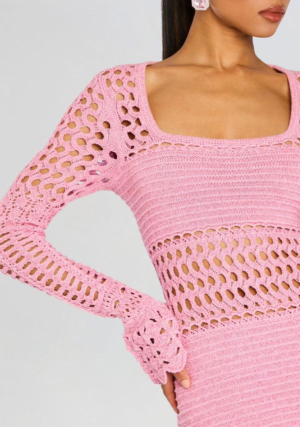 Retrofête Airie Knit Crochet Dress Retrofête