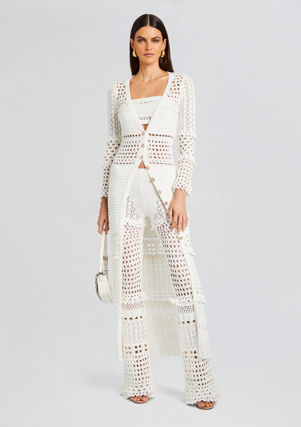 retrofête Alaia Knit Crochet Cardigan retrofête