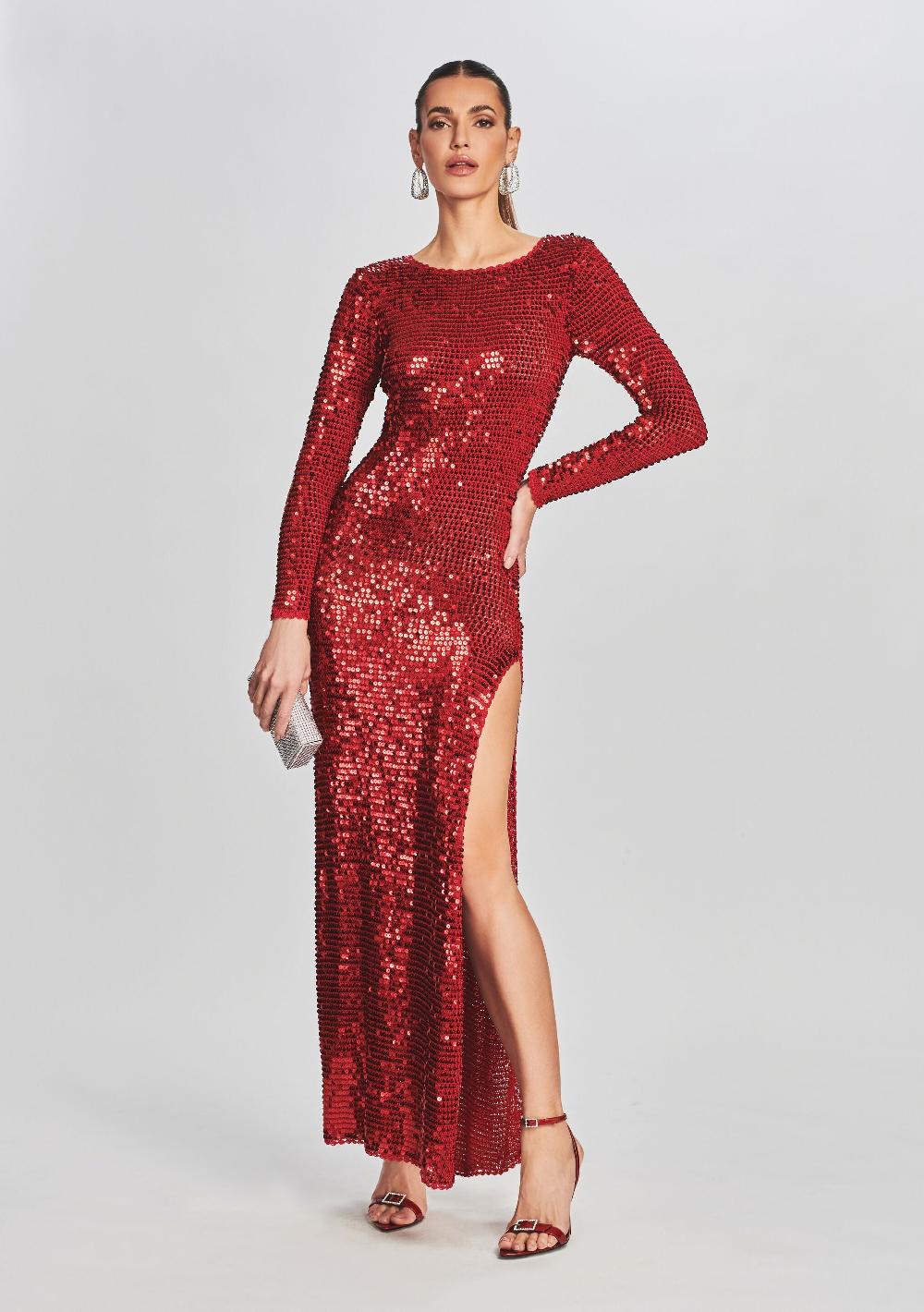 retrofête Alexa Sequin Crochet Dress retrofête