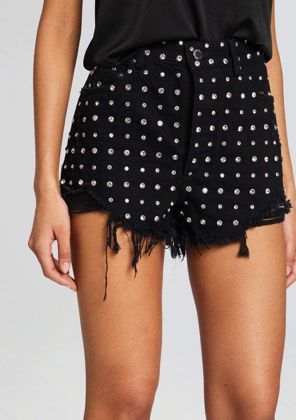 Retrofête Angel Embellished Denim Short Retrofête