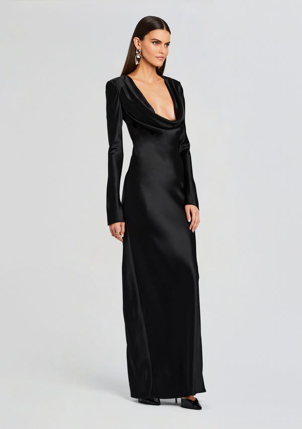 Retrofête Anna Cowl Evening Dress Sans Faff