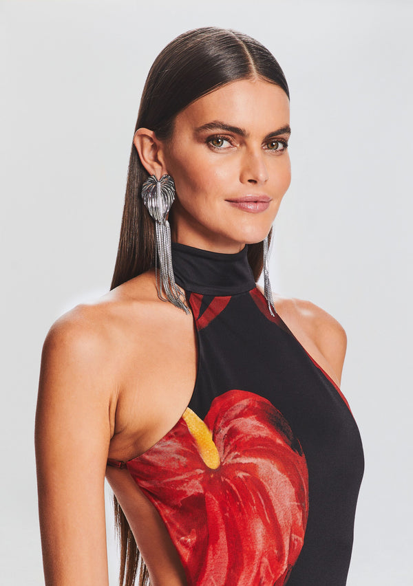 Retrofête Anthurium Drop Crystal Earring Retrofête