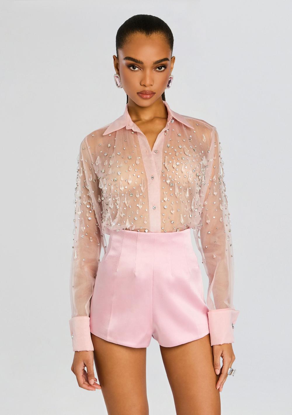 retrofête Aubriella Embellished Shirt retrofête