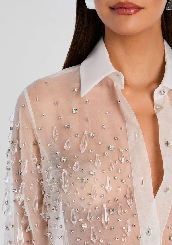 Retrofête Aubriella Embellished Shirt Retrofête