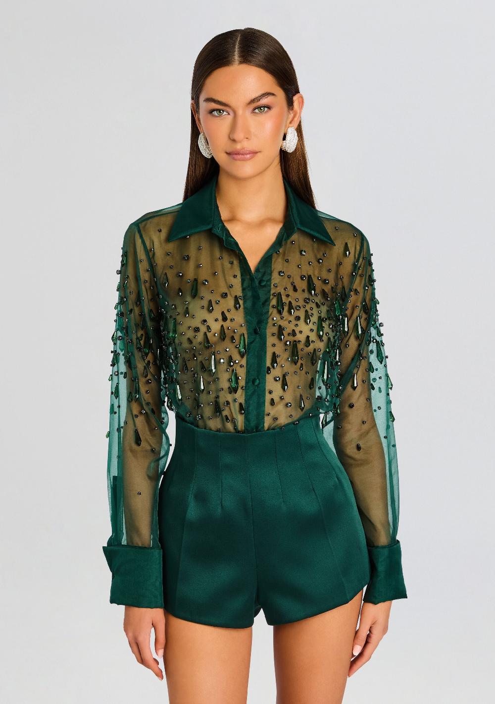 retrofête Aubriella Embellished Shirt retrofête