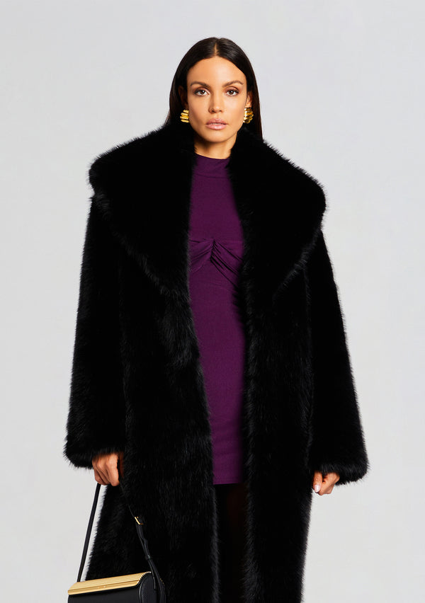 Retrofête Averie Faux Fur Coat Retrofête