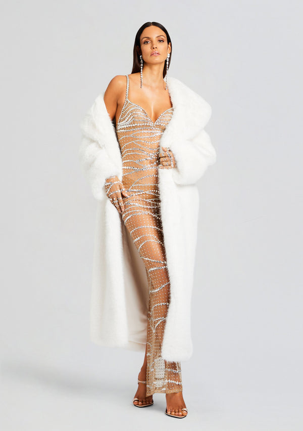 Retrofête Averie Faux Fur Coat Retrofête