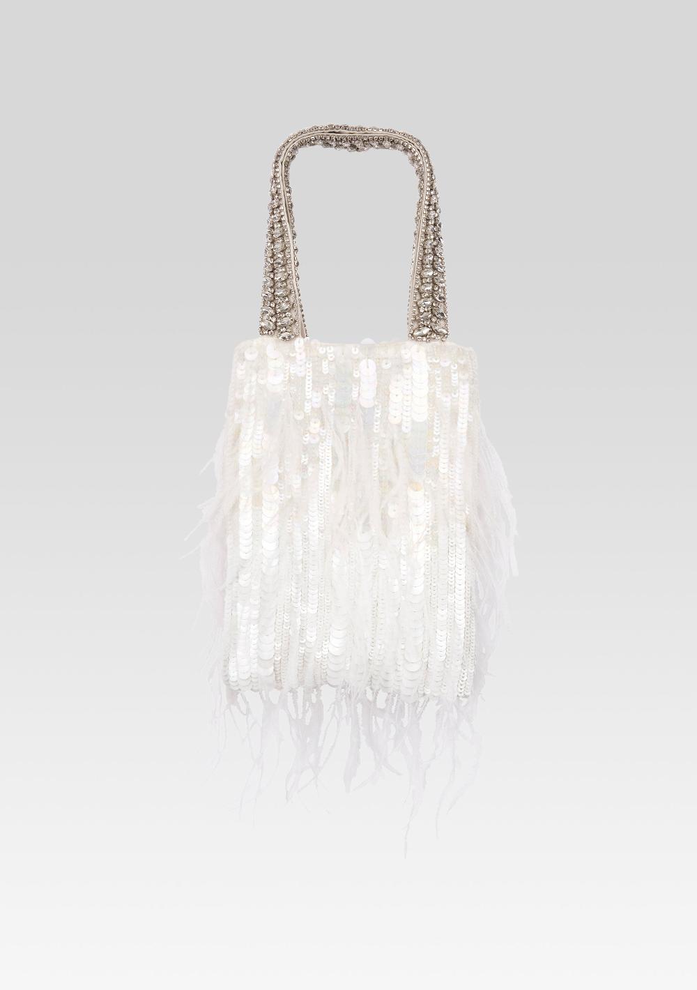 retrofête Avery Sequin Feather Bag retrofête
