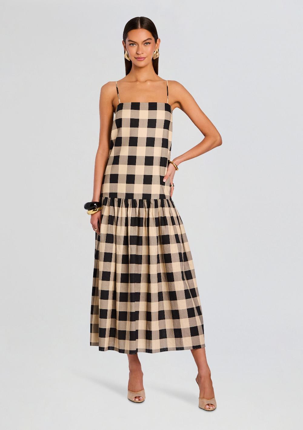 retrofête Aydan Linen Maxi Dress SEROYA