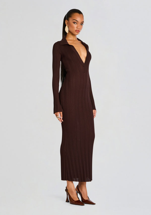 Retrofête Azula Rib Knit Maxi Dress SEROYA