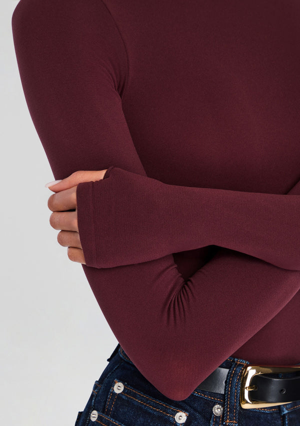 Retrofête Ballet Turtleneck Bodysuit Commando