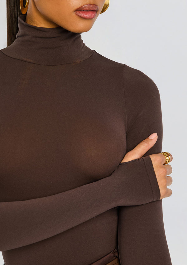 Retrofête Ballet Turtleneck Bodysuit Commando