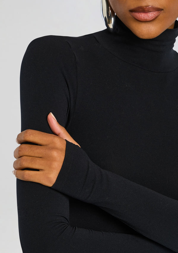 Retrofête Ballet Turtleneck Bodysuit Commando