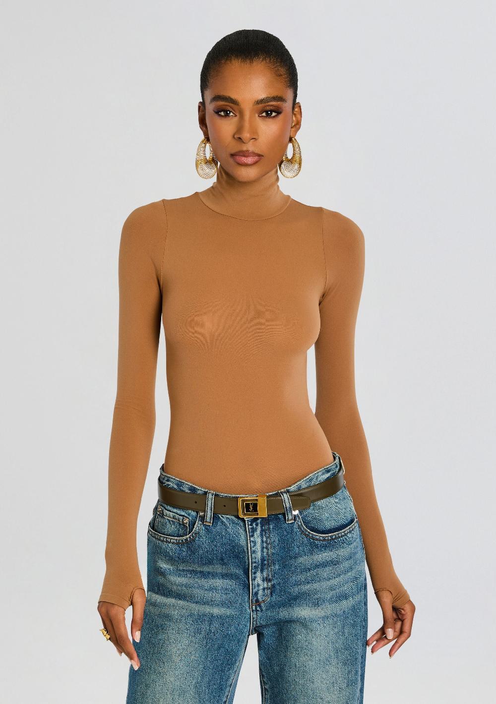 retrofête Ballet Turtleneck Bodysuit Commando