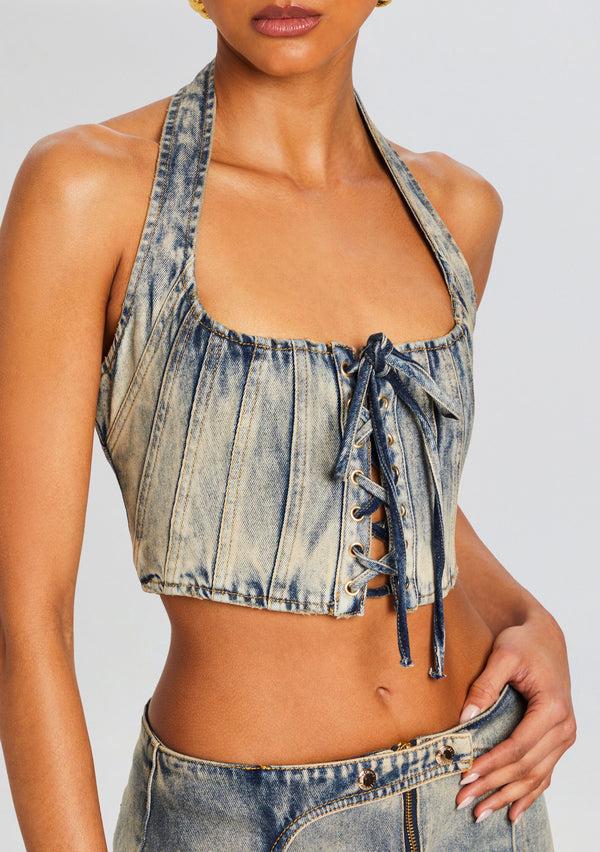 Retrofête Bandit Denim Top Retrofête