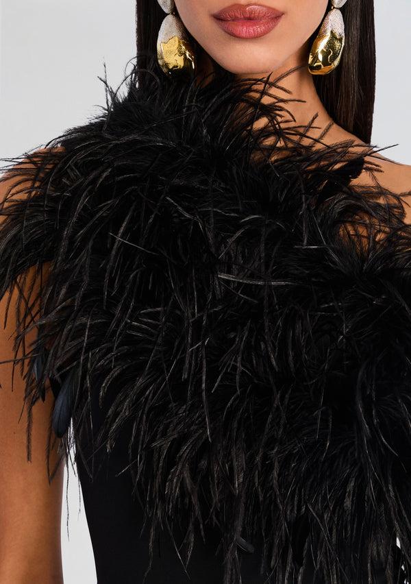 Retrofête Blair Feather Gown Sans Faff