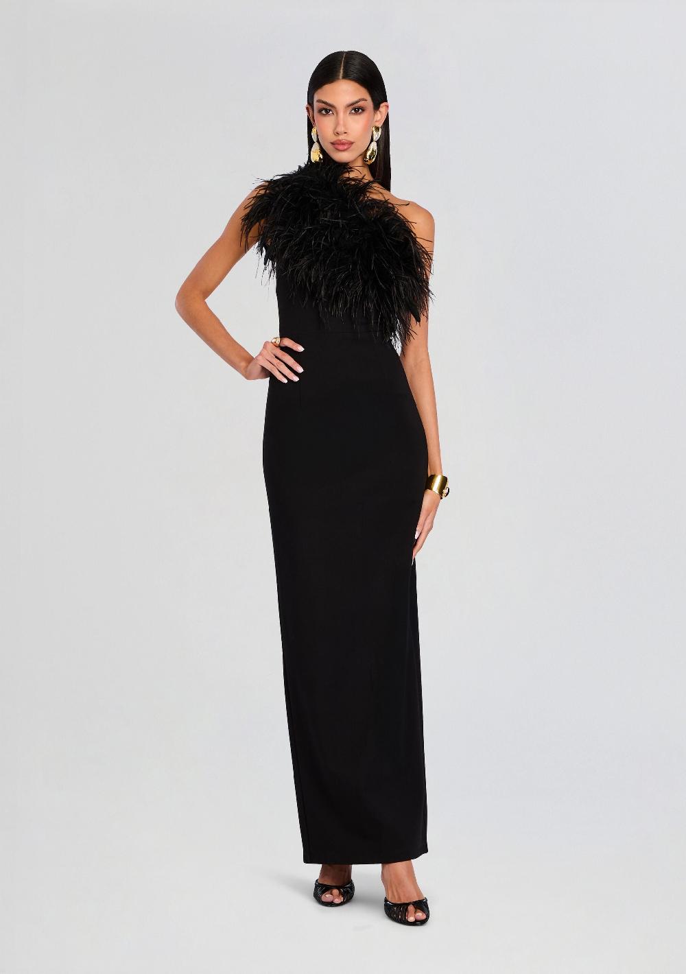 retrofête Blair Feather Gown Sans Faff