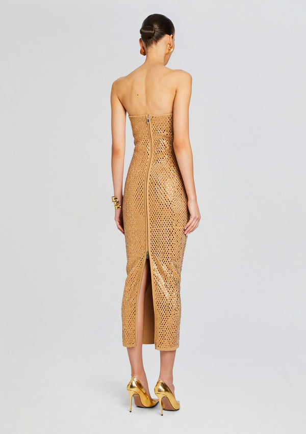 Retrofête Boa Embellished Knit Dress Retrofête