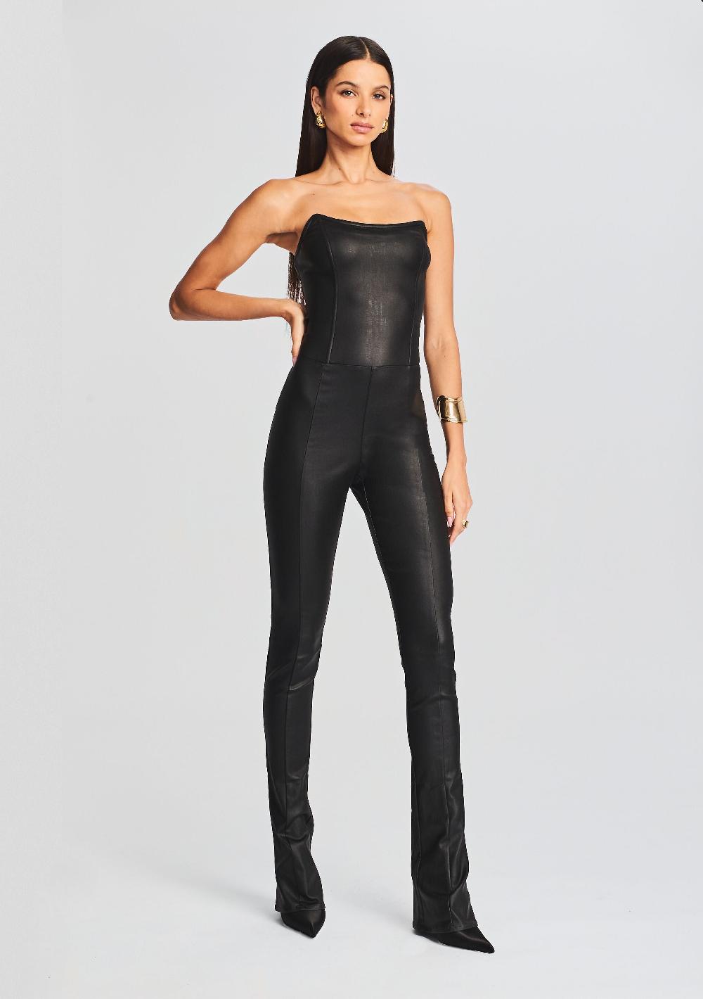 retrofête Brinley Coated Denim Jumpsuit retrofête