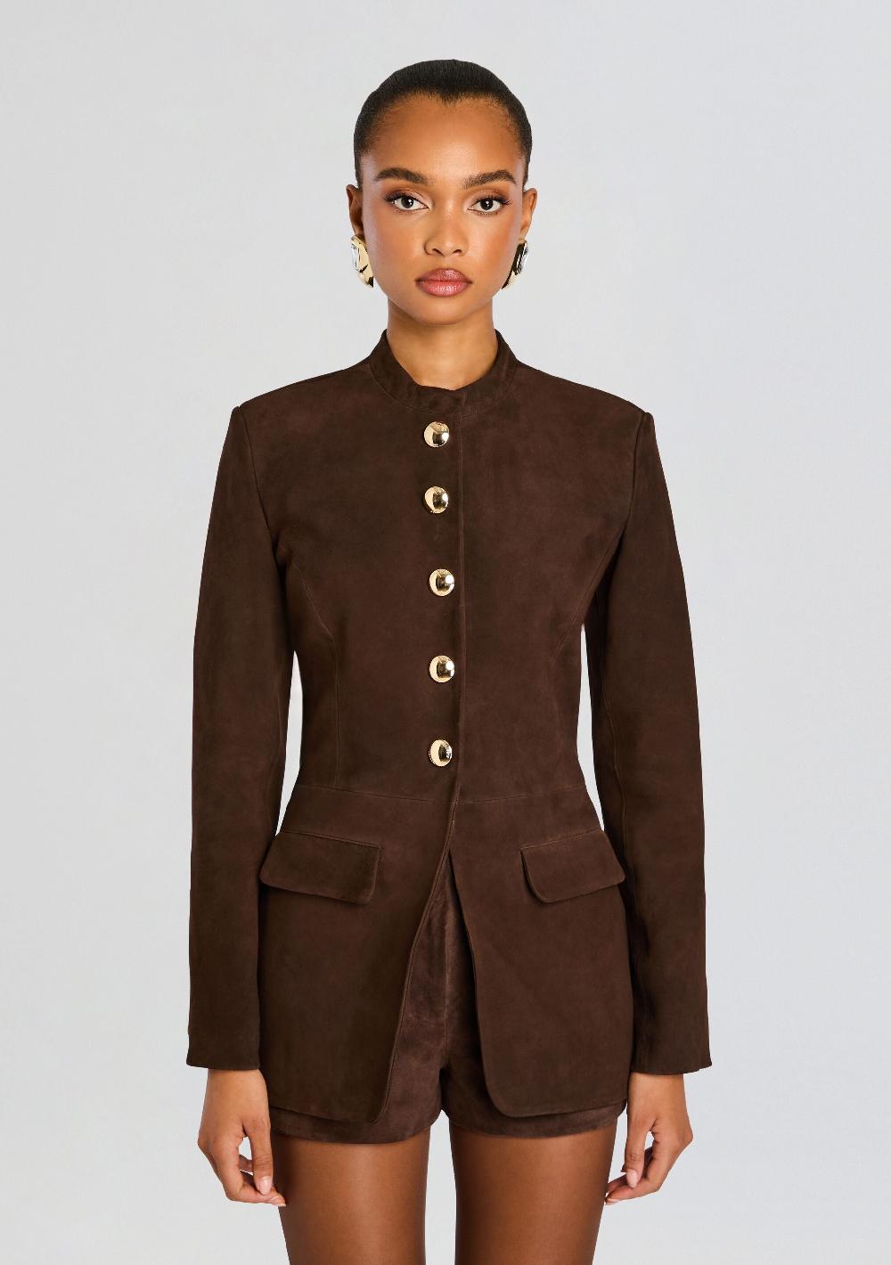 retrofête Callandra Suede Leather Jacket retrofête