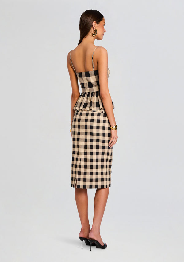 Retrofête Carl Linen Midi Skirt SEROYA