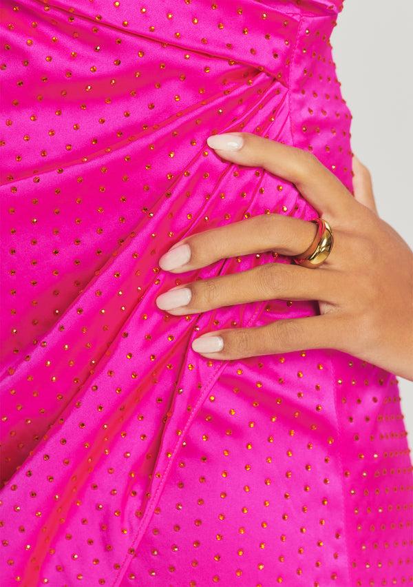 Retrofête Ceres Embellished Silk Dress Retrofête