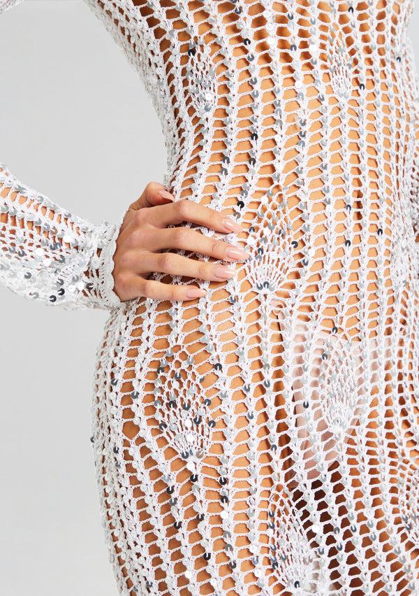 Retrofête Cherri Sequin Crochet Dress Retrofête