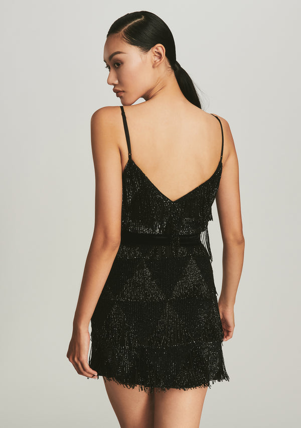 Retrofête Claire Sequin Fringe Dress Retrofête
