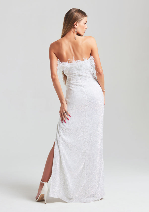 Retrofête Dolly Sequin Feather Dress Retrofête