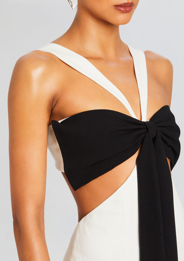 Retrofête Elizabeth Bowed Evening Gown Sans Faff