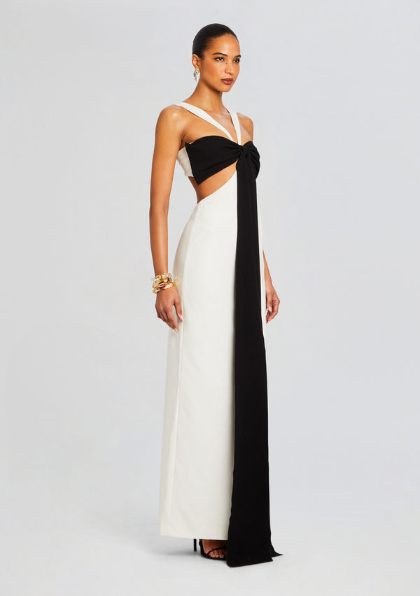 Retrofête Elizabeth Bowed Evening Gown Sans Faff