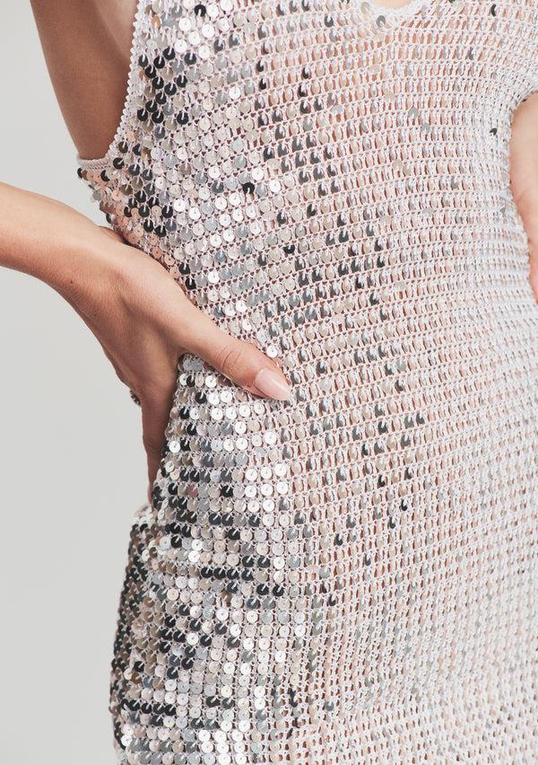 Retrofête Elliana Sequin Crochet Dress Retrofête