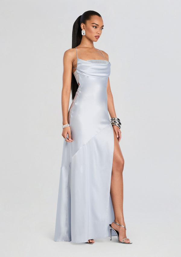 Retrofête Emery Embellished Silk Dress Retrofête