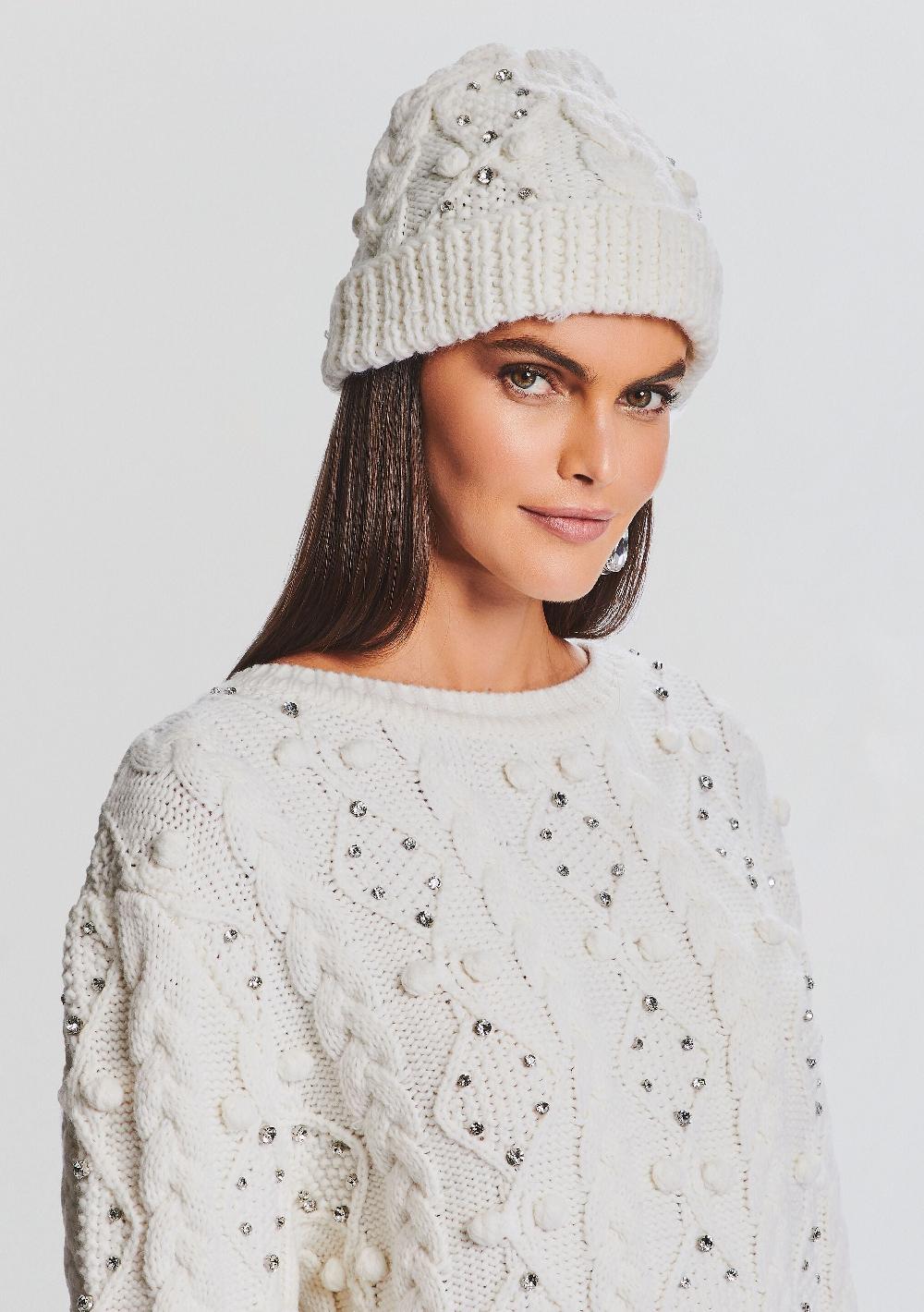 retrofête Evia Embellished Knit Hat retrofête