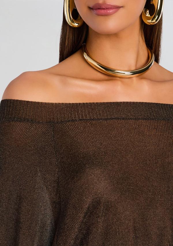 Retrofête Felicity Metallic Knit Top SEROYA