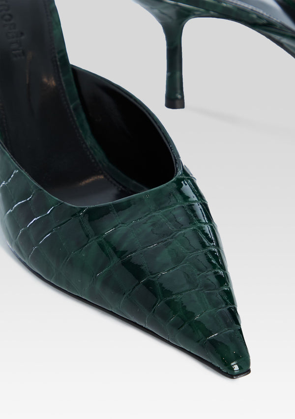 Retrofête Francesca Leather Kitten Mule Retrofête