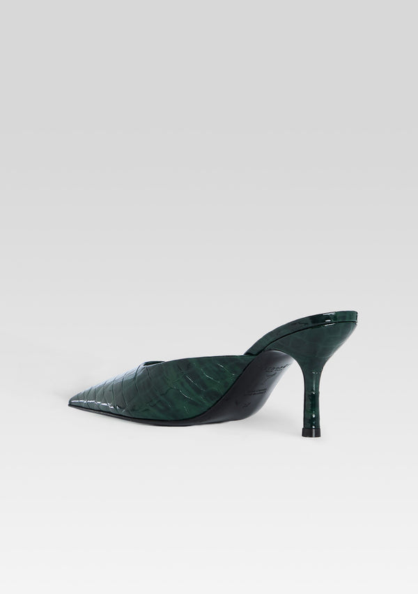 Retrofête Francesca Leather Kitten Mule Retrofête