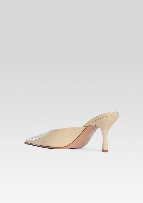 Retrofête Francesca Leather Kitten Mule Retrofête