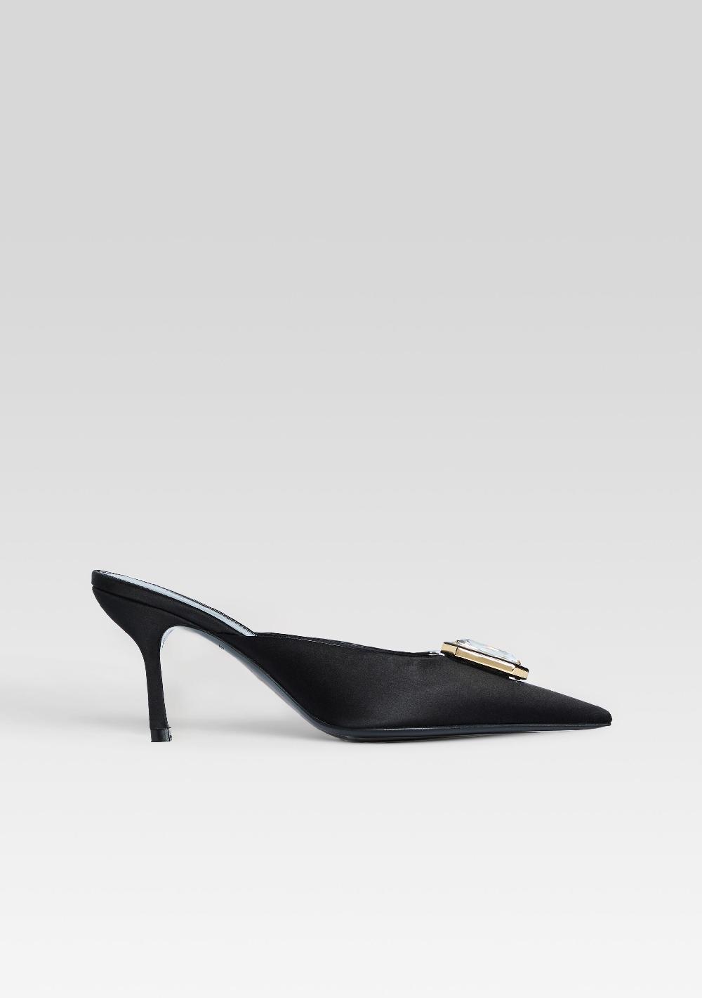 retrofête Francesca Satin Kitten Mule retrofête